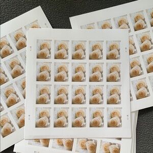20 Sheets of 2011 Champagne Rose Forever Stamps.